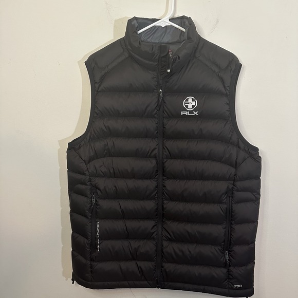 Ralph Lauren RLX Puffer Vest Men's XLT Black LightFull‎ Zip Down Insulated Tall - Picture 1 of 9